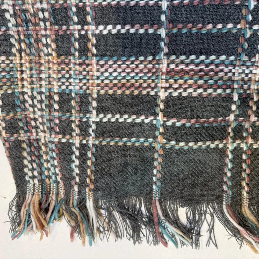 Plaid Fringe Throw Blanket